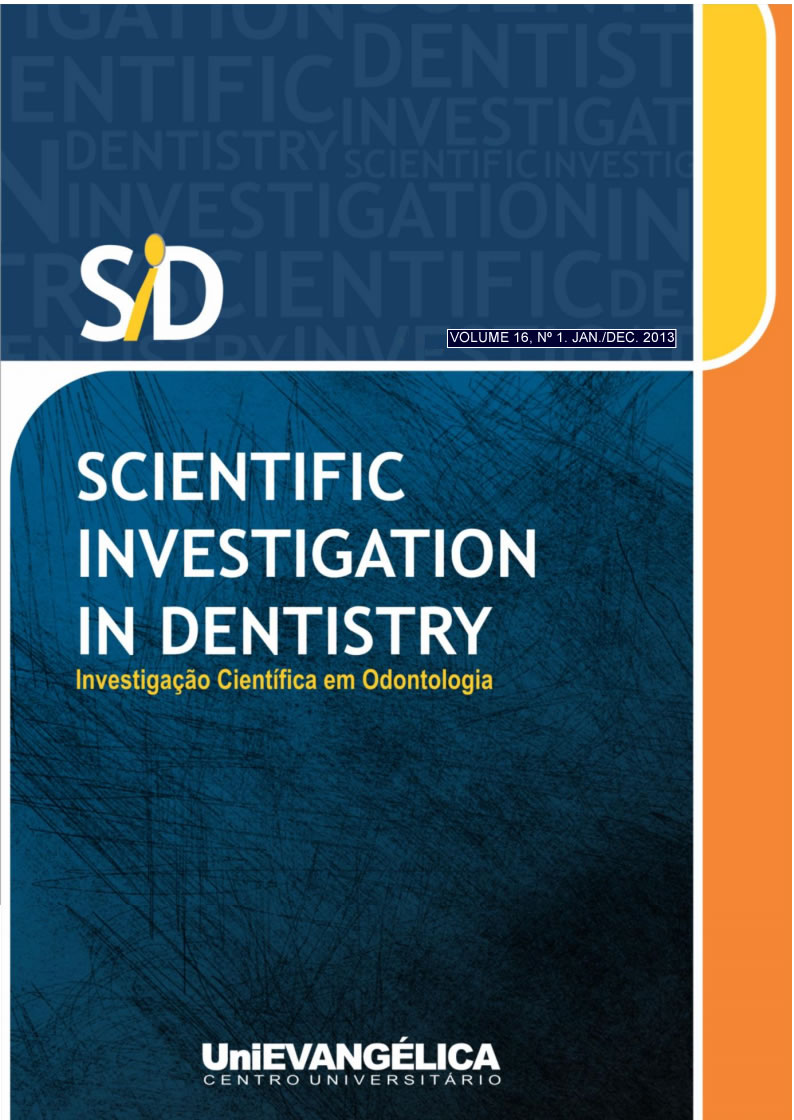 					View Vol. 16 No. 1 (2013): SCIENTIFIC INVESTIGATION IN DENTISTRY - JAN/DEC. 2013
				