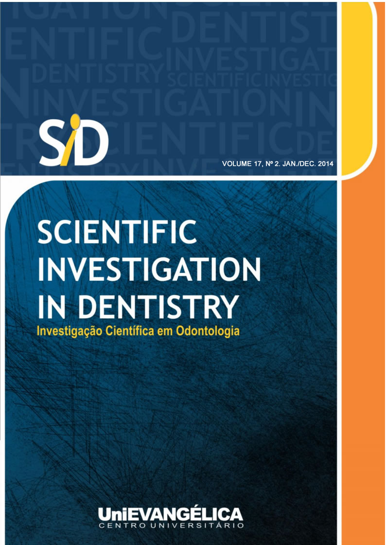 					View Vol. 17 No. 2 (2014): SCIENTIFIC INVESTIGATION IN DENTISTRY - JAN/DEC. 2014
				